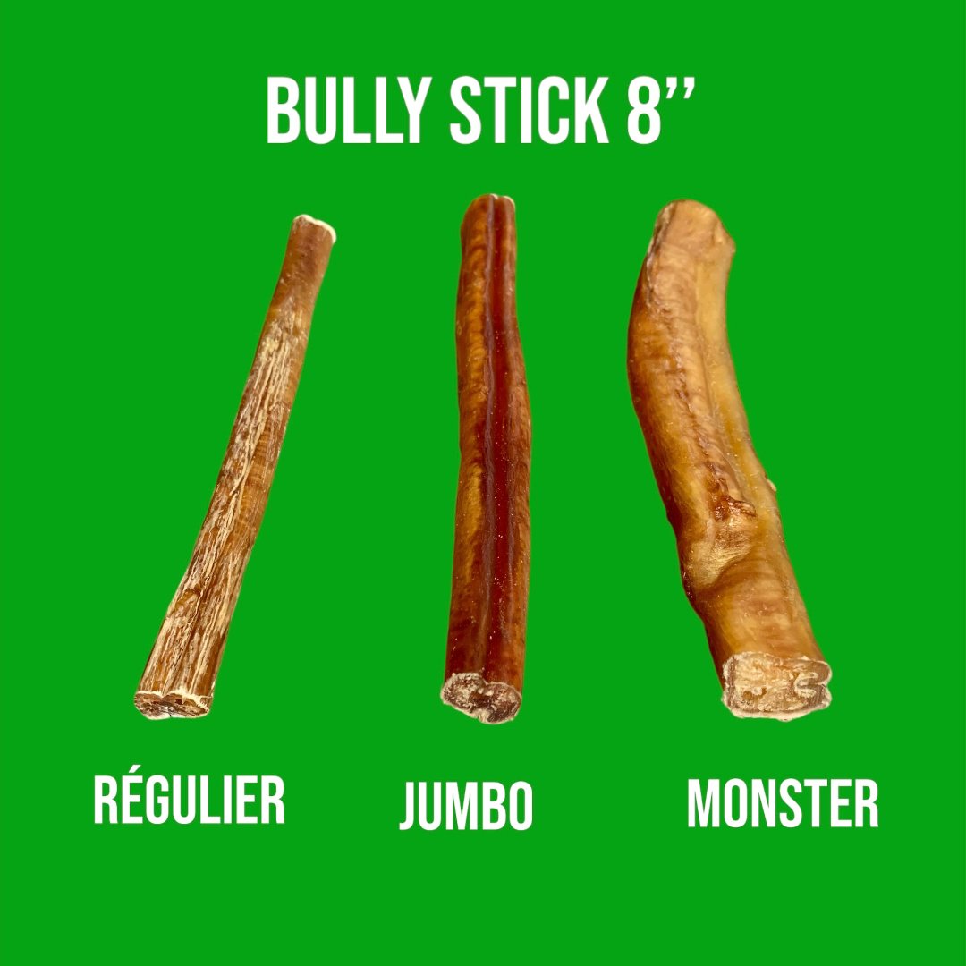 Québec Happy Chew Canadian Bully Stick 8 pouces régulier-jumbo-monster / Dog chews