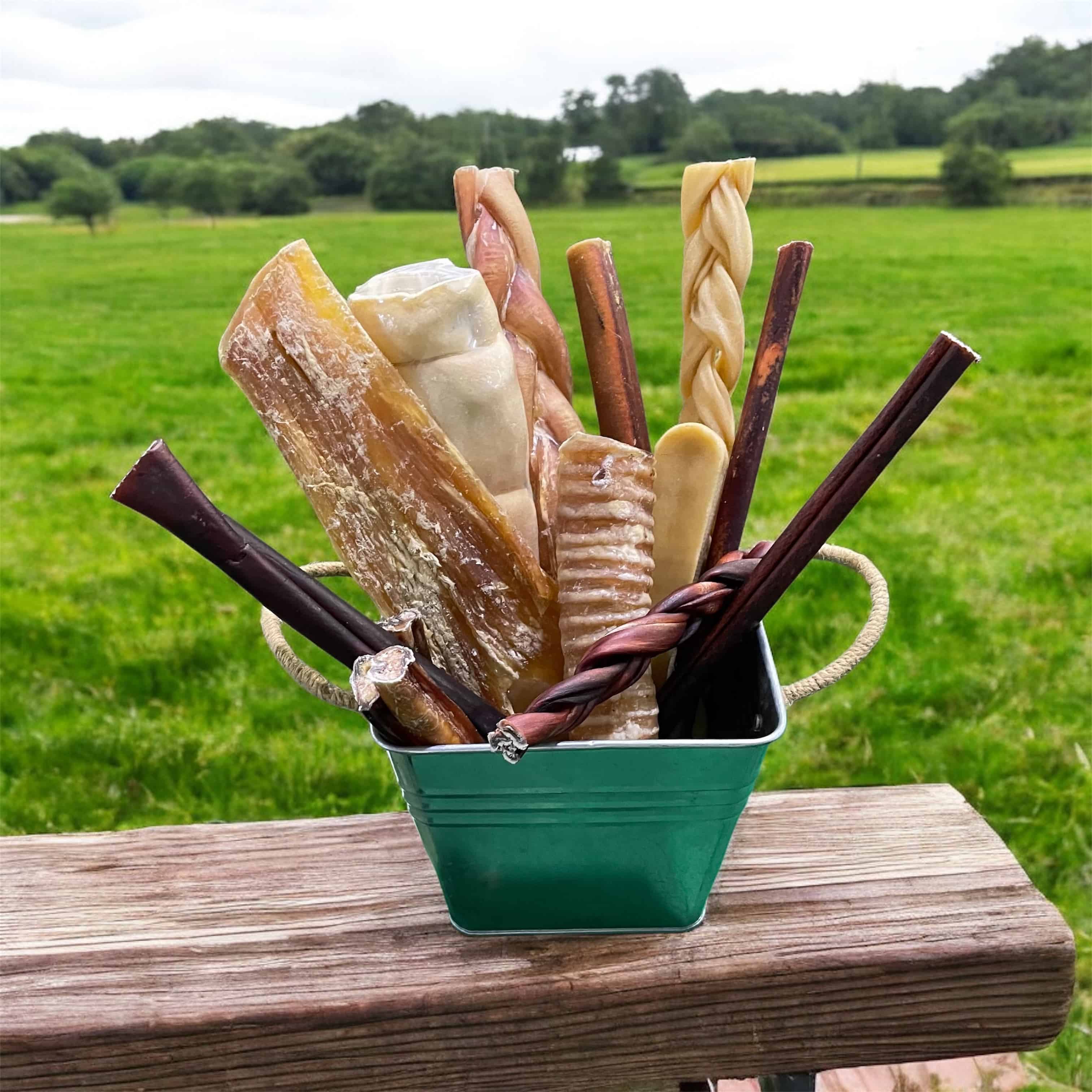 Marque québécoise de mastication naturelle de qualité. Bully stick produit au Canada. Save up to 20% on natural dog chews: Canadian bully sticks.yak cheese, collagen stick, cod skin.