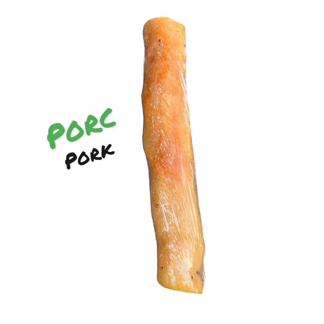 Happy Chew rouleau de porc au Québec, pork roll , long lasting chew