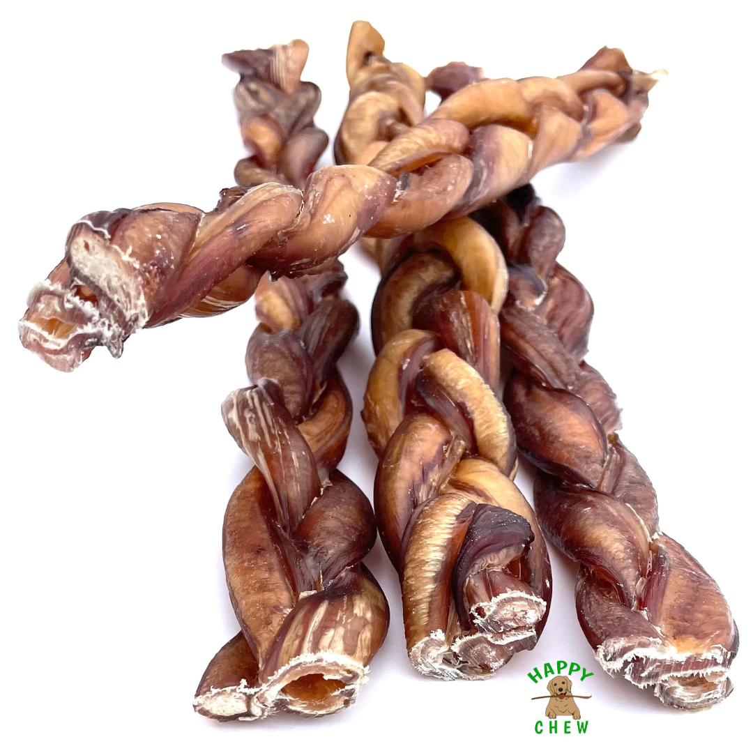 QUÉBEC HAPPY CHEW Bully Stick tressé 12 pouces /Québec Happy Chew Bully Sticks Braided 12 inches