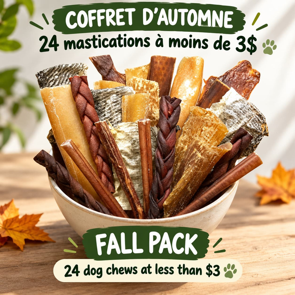 Boite mastication d'automne pour petit- moyen chien - Happy Chew