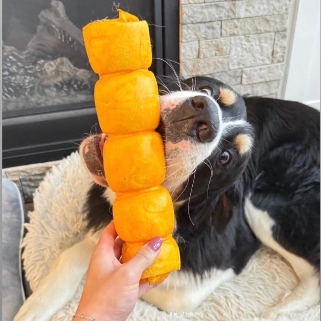 MEGA Beef Cheek – intense chewing for large dogs – Happy Chew