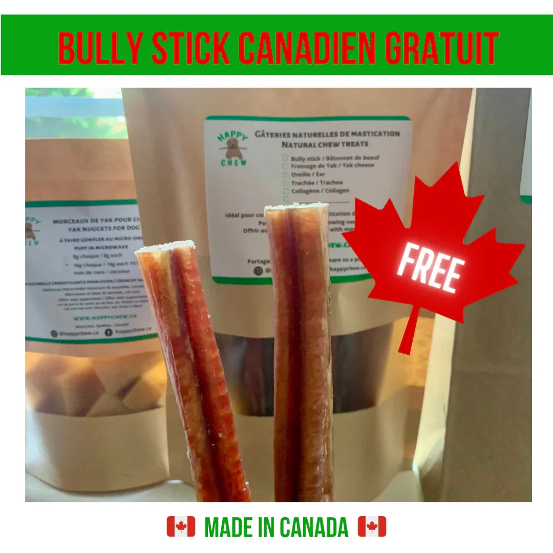 Bully stick canadien gratuit! Free bully sticks with purchase