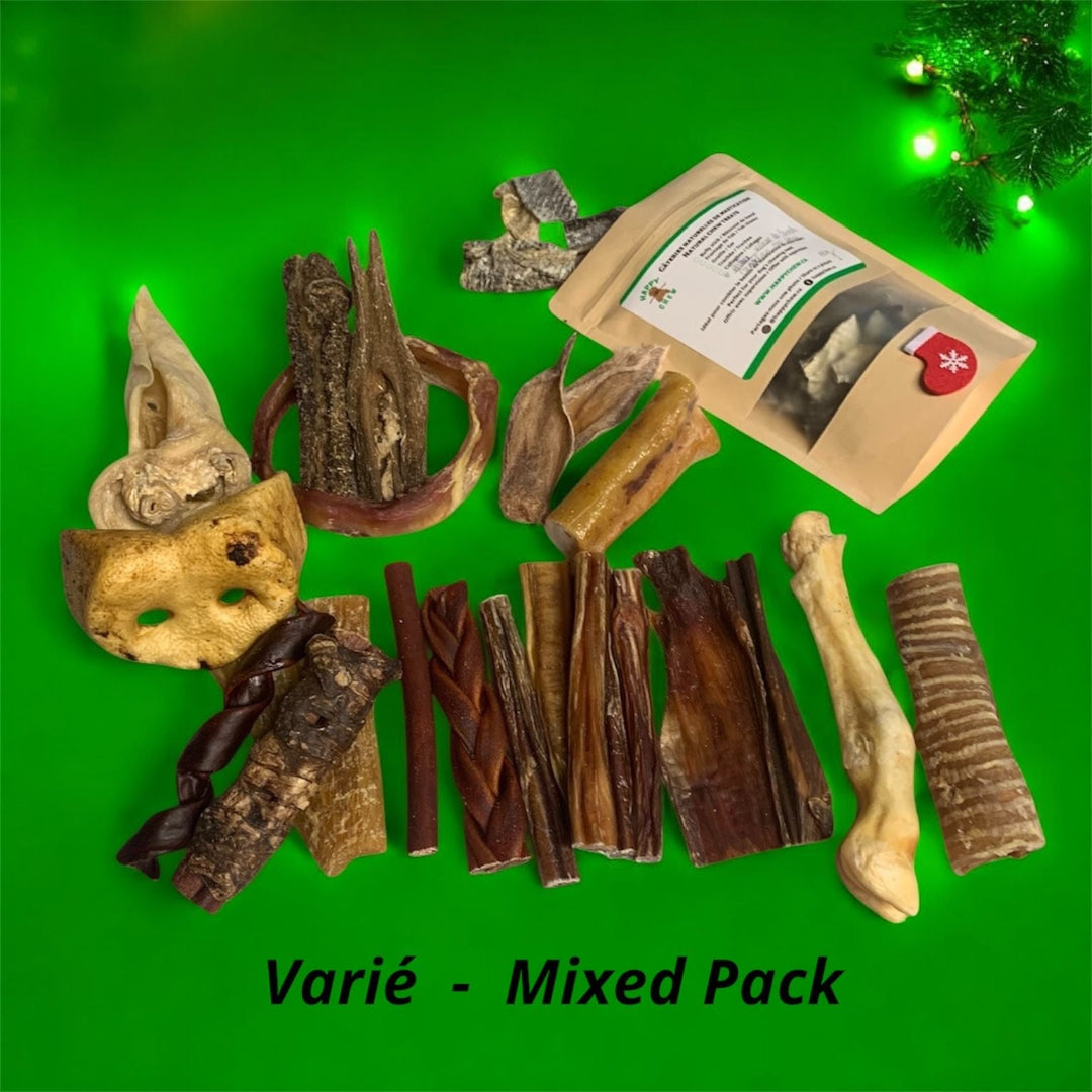 Calendrier de l'avent pour chien, 24 gâteries de mastication pour chien, Advent Calendar Dog chews, Bully sticks, collagen stick 