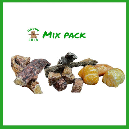 sac de gâterie pour chien Happy Chew, variety dog treats pack Happy Chew, natural dog treats, one ingredient dog treat